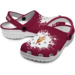 Customized Arizona State Sun Devils Splatter Background Crocs Best selling