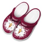 Customized Arizona State Sun Devils Splatter Background Crocs Best selling