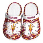 Customized Arizona State Sun Devils Zigzag Paint Burst Crocs Best selling