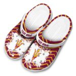 Customized Arizona State Sun Devils Zigzag Paint Burst Crocs Best selling