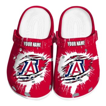 Customized Arizona Wildcats Splash Motif Background Crocs Best selling