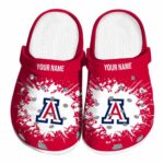 Customized Arizona Wildcats Splatter Background Clog 1 Customized Arizona Wildcats Splatter Background Crocs Best selling