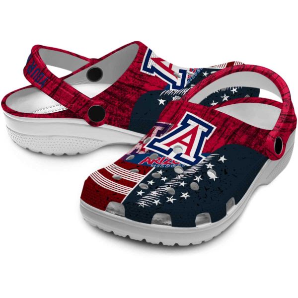 Customized Arizona Wildcats Star Spangled Side Pattern Crocs Latest Model