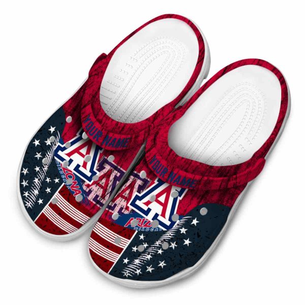 Customized Arizona Wildcats Star Spangled Side Pattern Crocs Trendy