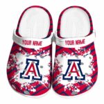 Customized Arizona Wildcats Zigzag Paint Burst Crocs Best selling