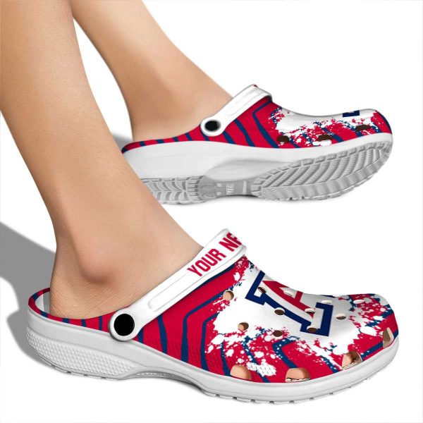 Customized Arizona Wildcats Zigzag Paint Burst Crocs High quality