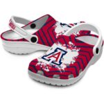 Customized Arizona Wildcats Zigzag Paint Burst Crocs Best selling