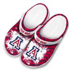 Customized Arizona Wildcats Zigzag Paint Burst Crocs Best selling