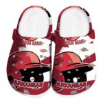 Customized Arkansas Razorbacks Baseball Helmet Crocs Best selling