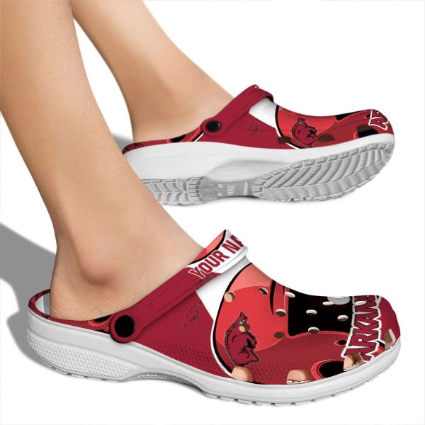 Customized Arkansas Razorbacks Baseball Helmet Crocs High quality