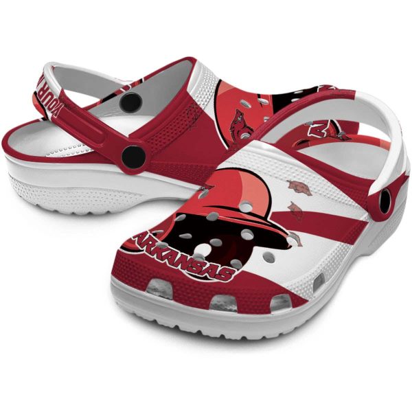 Customized Arkansas Razorbacks Baseball Helmet Crocs Latest Model