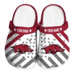 Customized Arkansas Razorbacks Star Spangled Graphic Crocs Best selling