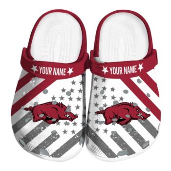 Customized Arkansas Razorbacks Star Spangled Graphic Crocs Best selling