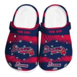 Customized Atlanta Braves Paint Splatter Graphics Crocs Best selling