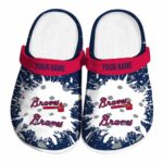 Customized Atlanta Braves Splash Art Crocs Best selling