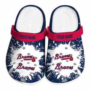 Customized Atlanta Braves Splash Art Crocs Best selling