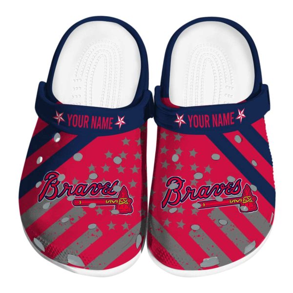 Customized Atlanta Braves Star Spangled Graphic Crocs Best selling