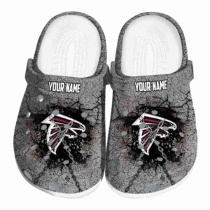 Customized Atlanta Falcons Cracked Ground Texture Crocs Best selling