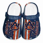 Customized Auburn Tigers Contrasting Stripes Crocs Best selling