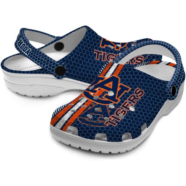 Customized Auburn Tigers Contrasting Stripes Crocs Latest Model