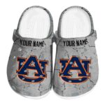Customized Auburn Tigers Cracked Texture Crocs Best selling