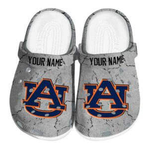 Customized Auburn Tigers Cracked Texture Crocs Best selling