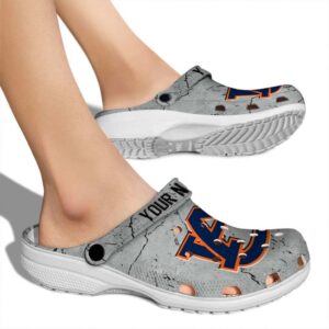 Customized Auburn Tigers Cracked Texture Crocs High quality