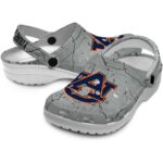 Customized Auburn Tigers Cracked Texture Crocs Best selling