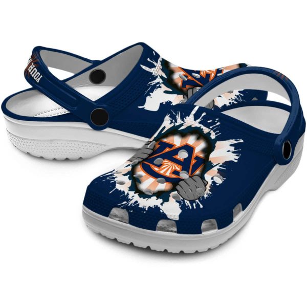 Customized Auburn Tigers Gripping Hand Crocs Latest Model