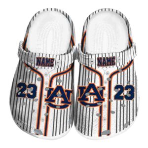 Customized Auburn Tigers Pinstripe Pattern Crocs Best selling
