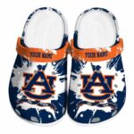 Customized Auburn Tigers Splatter Pattern Crocs Best selling