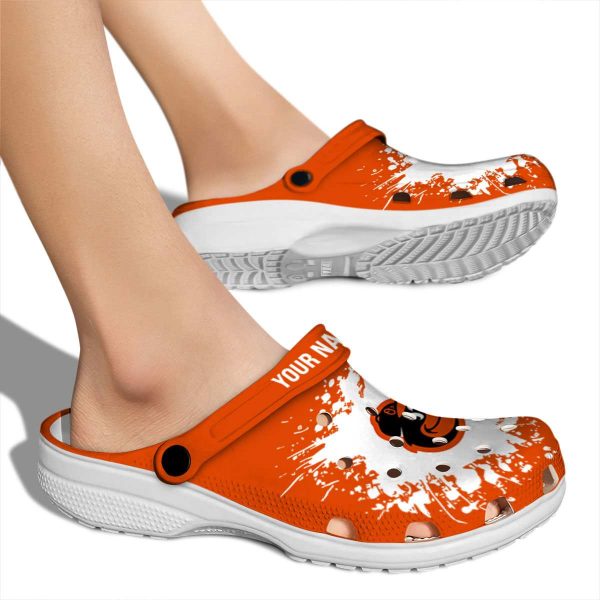 Customized Baltimore Orioles Splatter Background Crocs High quality