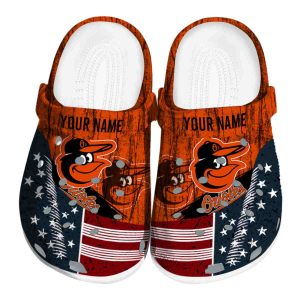 Customized Baltimore Orioles Star Spangled Side Pattern Crocs Best selling