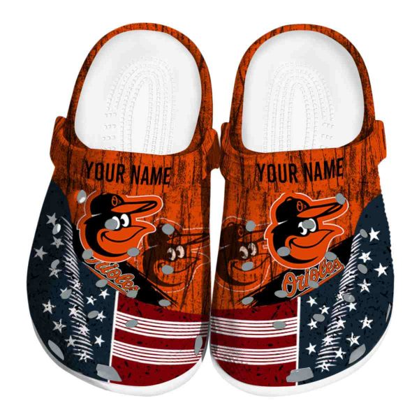 Customized Baltimore Orioles Star Spangled Side Pattern Crocs Best selling