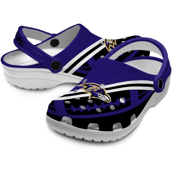 Customized Baltimore Ravens Football Motif Crocs Latest Model
