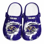 Customized Baltimore Ravens Splash Motif Background Crocs Best selling