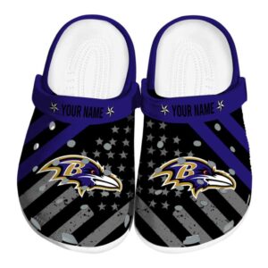 Customized Baltimore Ravens Star Spangled Graphic Crocs Best selling