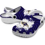 Customized Baltimore Ravens Zigzag Paint Burst Crocs Best selling