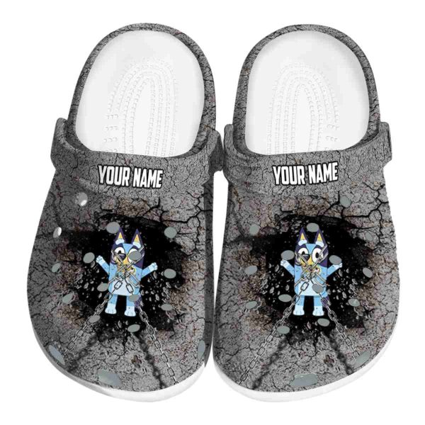 Customized Bluey Cracked Ground Texture Crocs Best selling