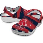 Customized Boston Red Sox Paint Splatter Graphics Crocs Latest Model