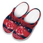 Customized Boston Red Sox Paint Splatter Graphics Crocs Trendy