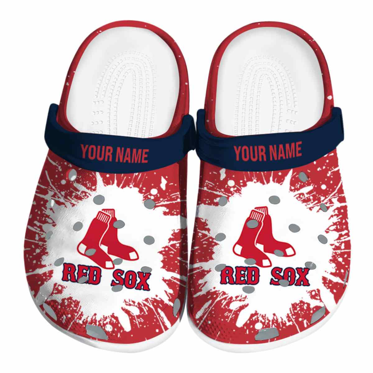 Customized Boston Red Sox Splash Art Crocs Best selling
