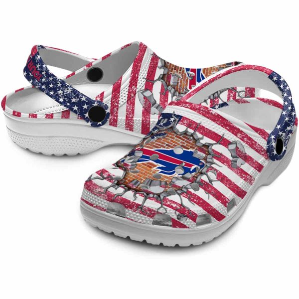 Customized Buffalo Bills Freedom Splinter Crocs Latest Model