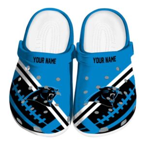 Customized Carolina Panthers Football Motif Crocs Best selling