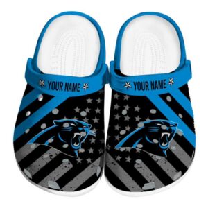 Customized Carolina Panthers Star Spangled Graphic Crocs Best selling