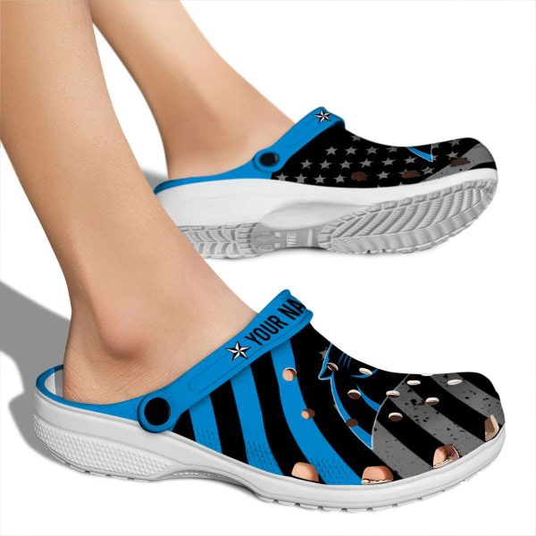 Customized Carolina Panthers Star Spangled Graphic Crocs High quality