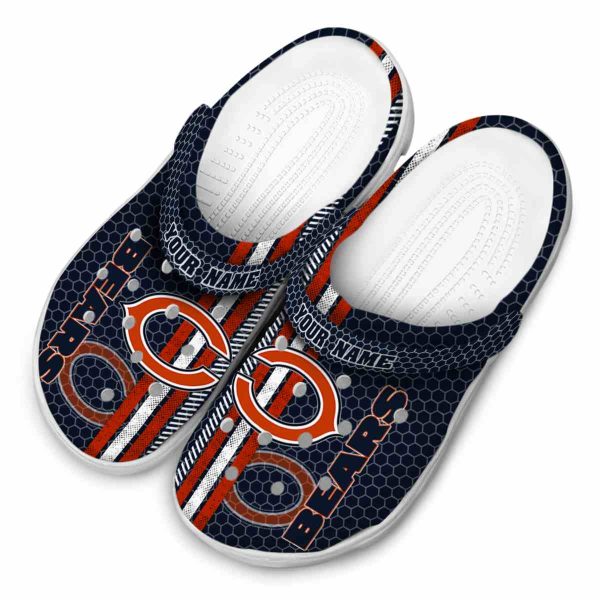 Customized Chicago Bears Contrasting Stripes Crocs Trendy
