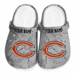 Customized Chicago Bears Cracked Texture Crocs Best selling