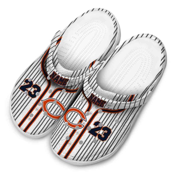 Customized Chicago Bears Pinstripe Pattern Crocs Trendy
