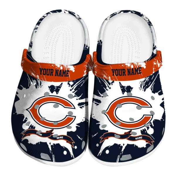 Customized Chicago Bears Splatter Pattern Crocs Best selling